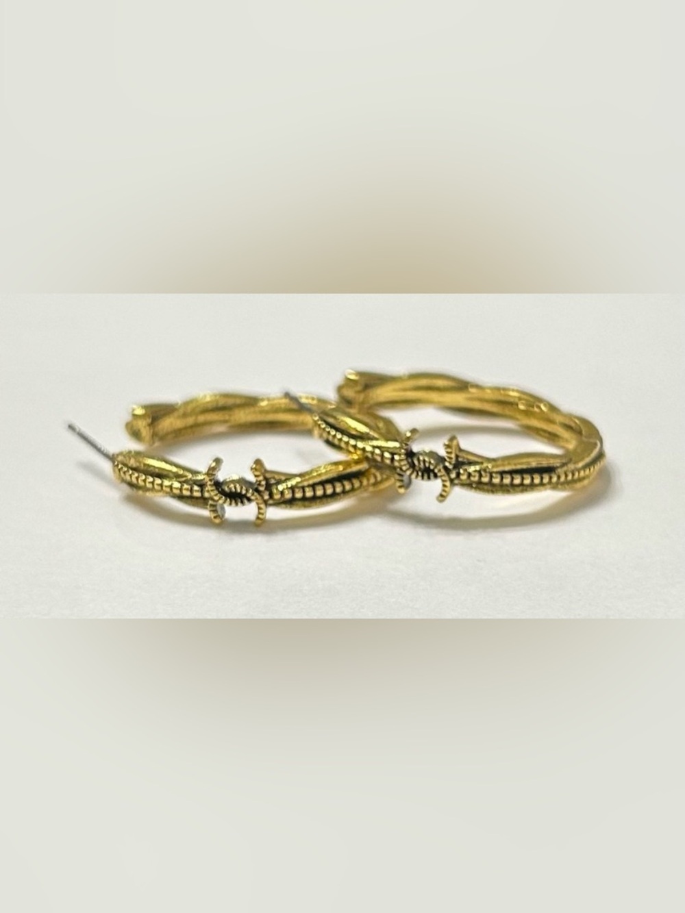 NEW! Twisted CC Hoop Earrings